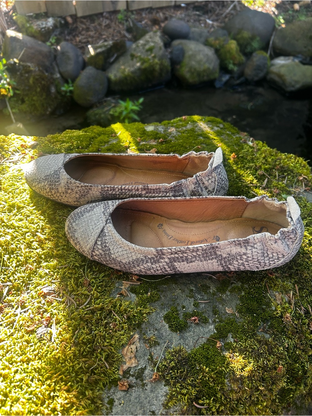 SOFFT - Women's Neutral Snake-Print Ballet Flats - Picture 5 of 7